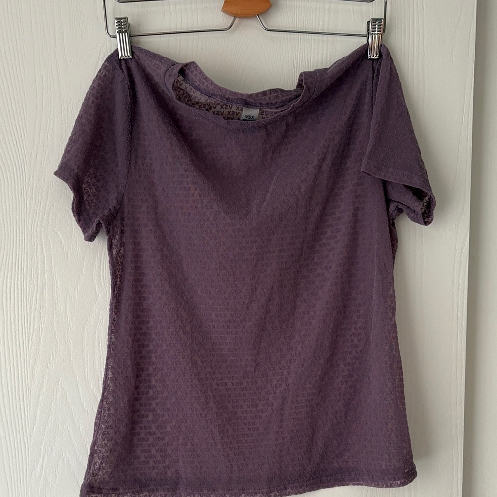 VSX Textured Purple Short Sleeve Tee